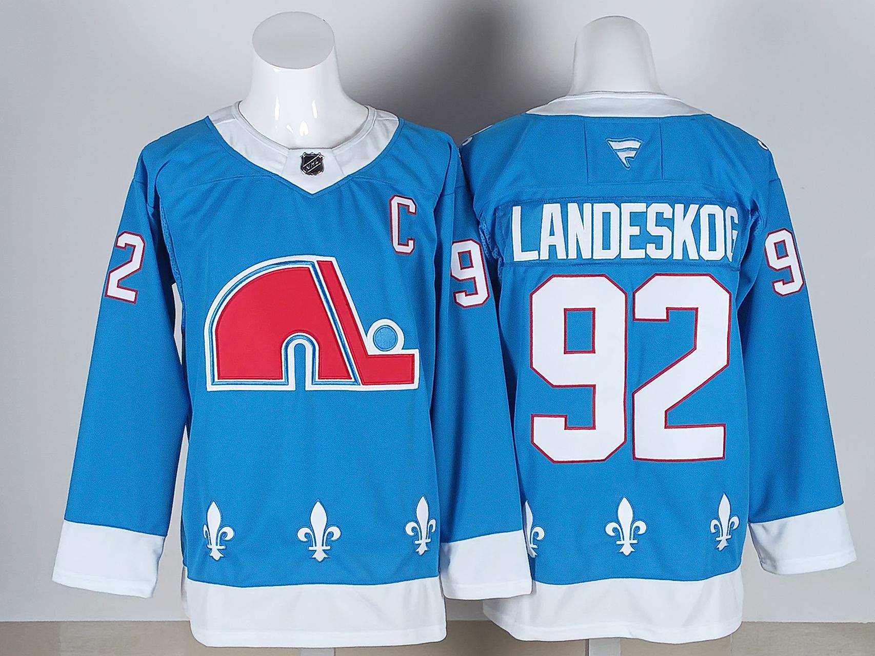 Men 2026 Colorado Avalanche #92 Landeskog Light Blue NHL Jersey style 01